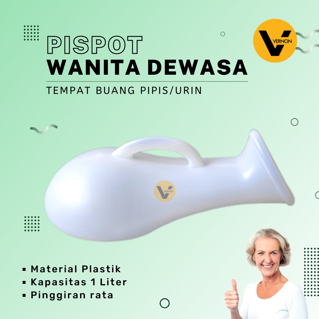 Pispot Wanita Tempat Buang Air Dewasa Alat Bantu Pipis Kencing Urin