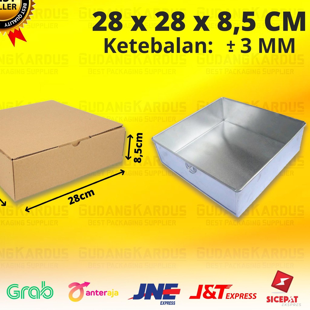 

■■■ KARDUS DIECUT 28 X 28 X 8,5 POLOS - BARU - MURAH