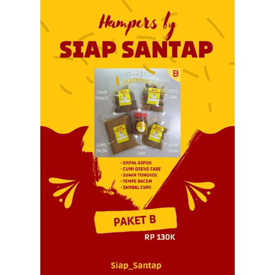 

HAMPERS PAKET B SIAP SANTAP