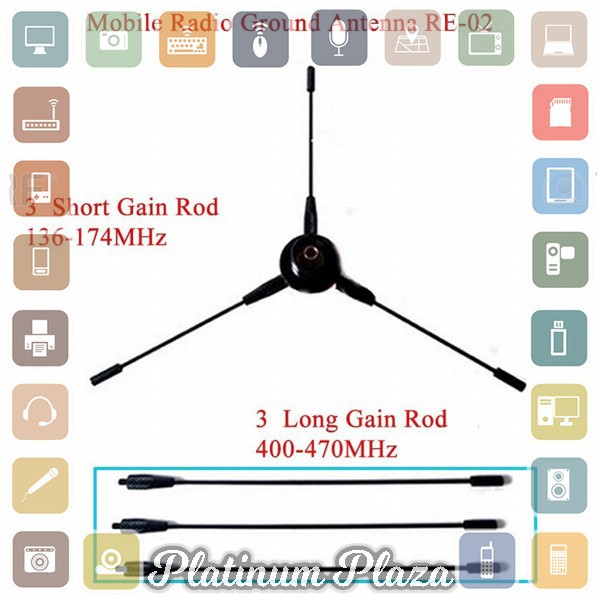 Taffware Pofung Nagoya Antenna UHF-F 10-1300MHz Ground Radical for`123NVH- Black