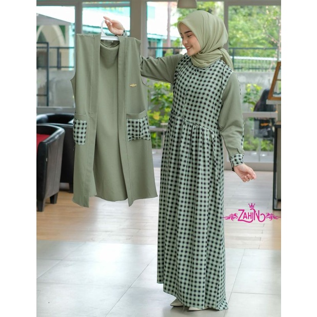 Gamis Set Overall Andara Kotak