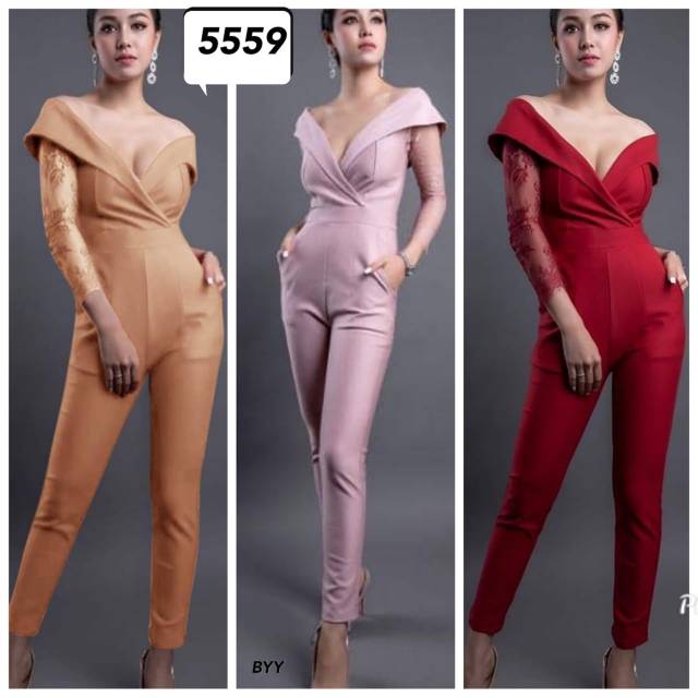 Jumpsuit scuba brokat 5559