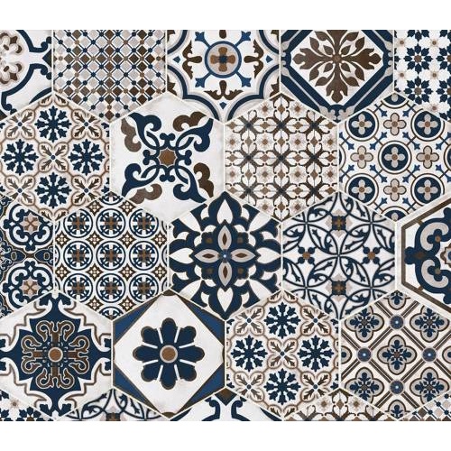 Keramik Hexagonal Roman GH348059 dSantorini d Santorini Blue 34X39