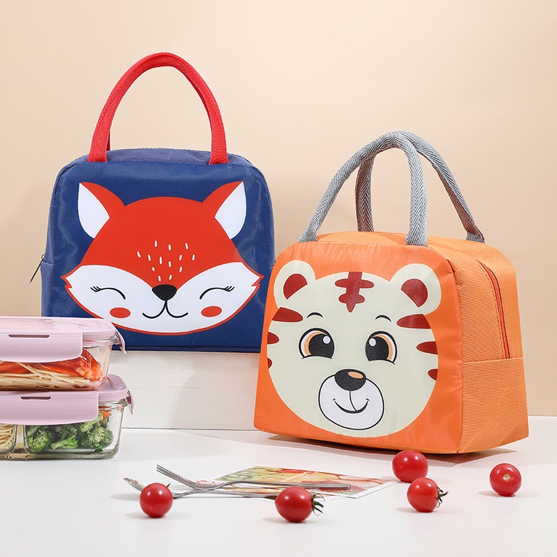 1234OS - Kids Waterproof Lunch Box Animal Character / Karakter Binatang / Tas Bekal Makanan Anak/ Cooler Bag Children Lunch Box Aluminium Foil