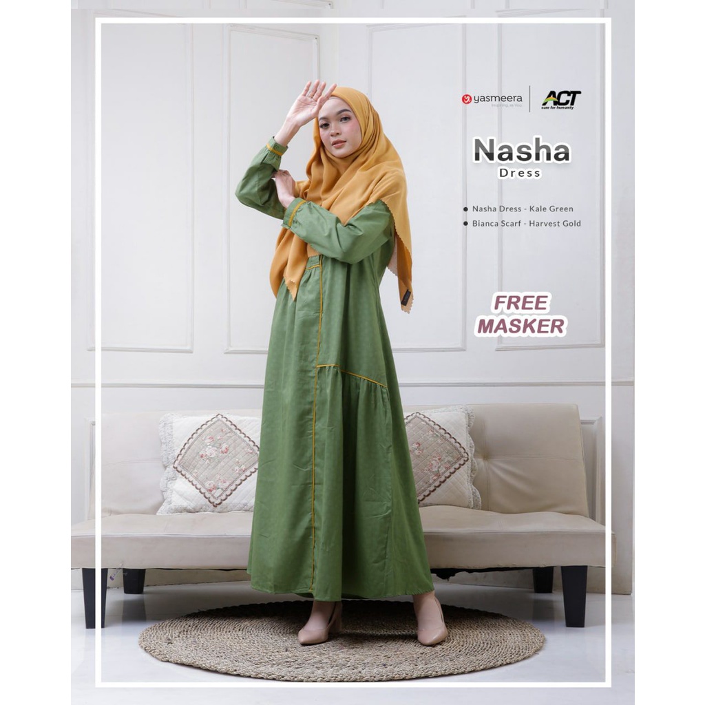 Gamis Dewasa premium Nasha Dress By Yasmeera