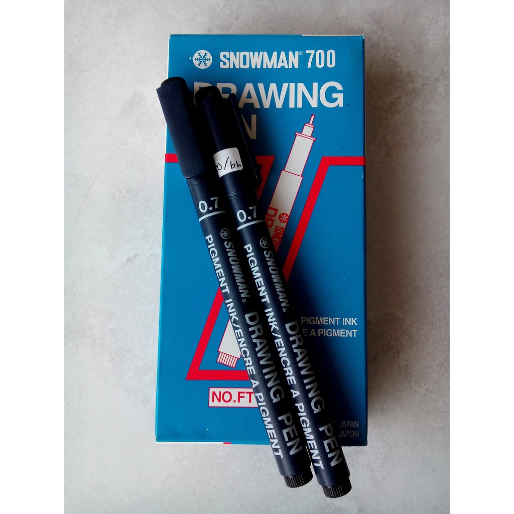

drawing pen snowman 0,7