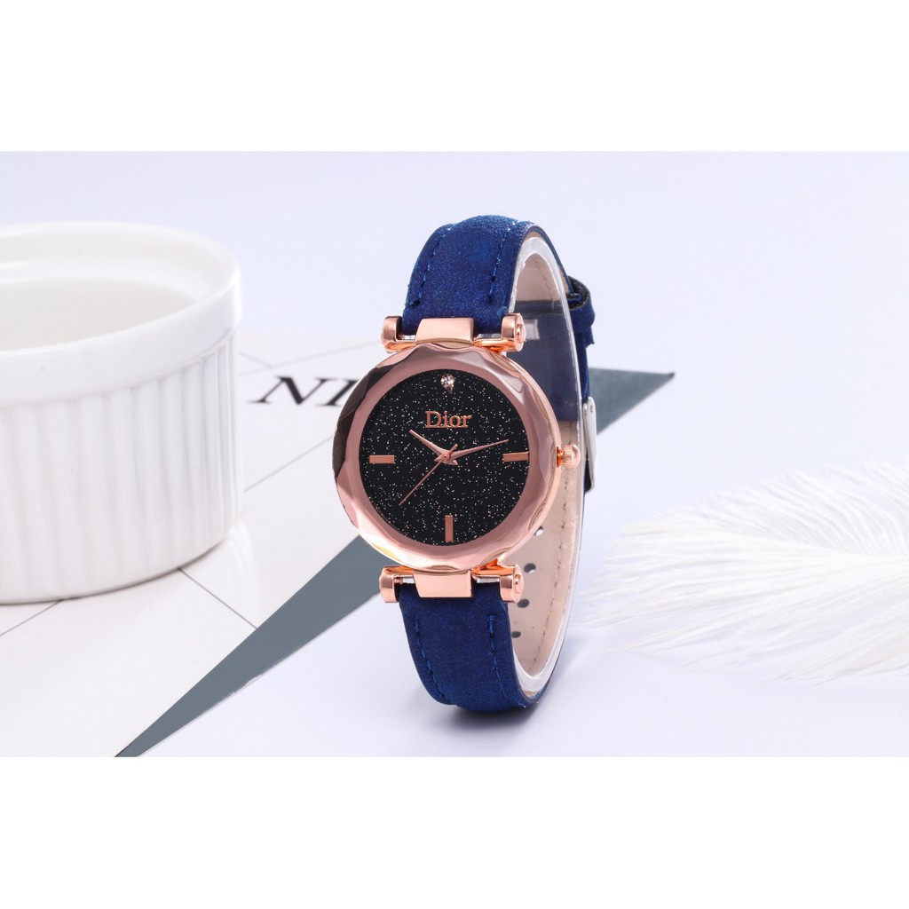 nyaman di tangan/ DW-01 DIOR Jam Tangan Analog Digital Leather