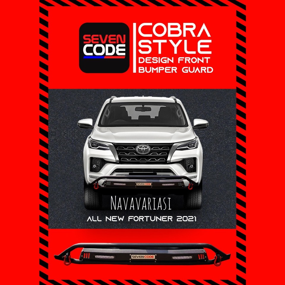 Tanduk Pengaman Bumper Depan / Towing Mobil All New Fortuner 2021 Cobra Style