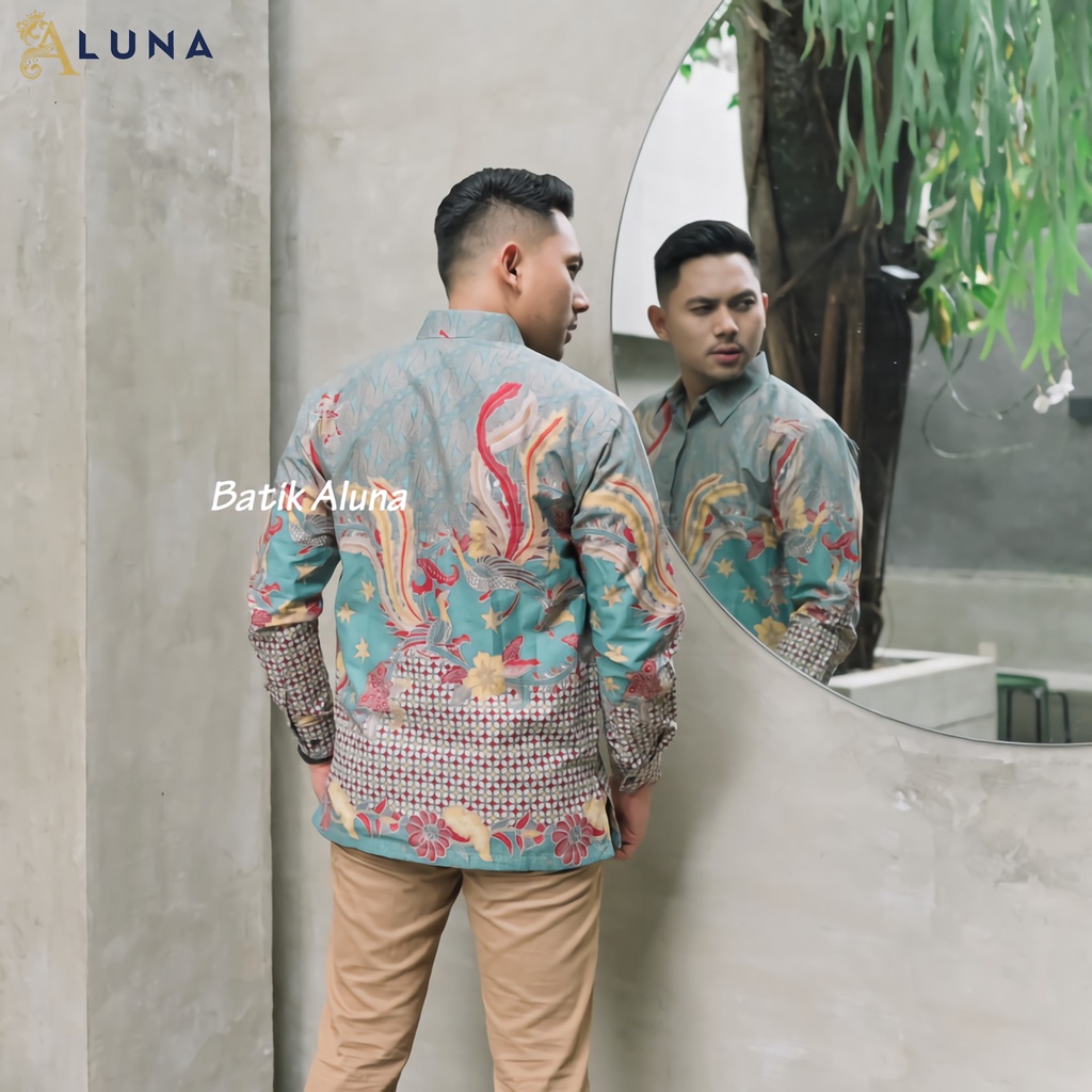 BAJU BATIK PREMIUM PRIA EXCLUSIVE LENGAN PANJANG ALUNA KEMEJA BATIK PRIA REGULAR SOLO MODERN PCW 113