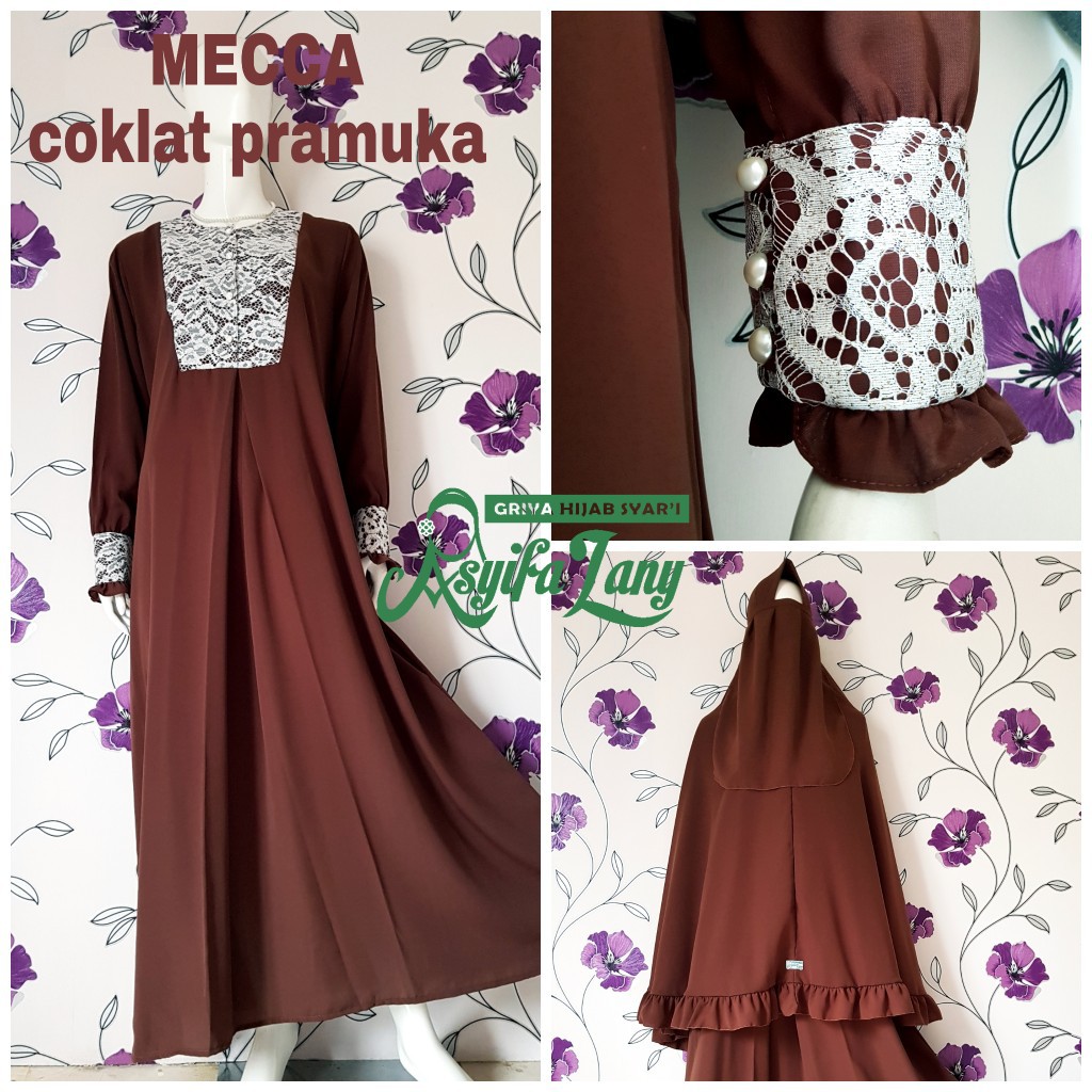 Set Gamis Jilbab Cadar Mecca Asyifa Lany