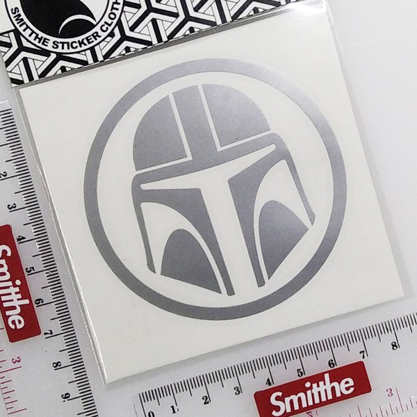 Stiker Star Wars The Mandalorian Helmet Logo Cutting Sticker untuk aksesoris Mobil Motor