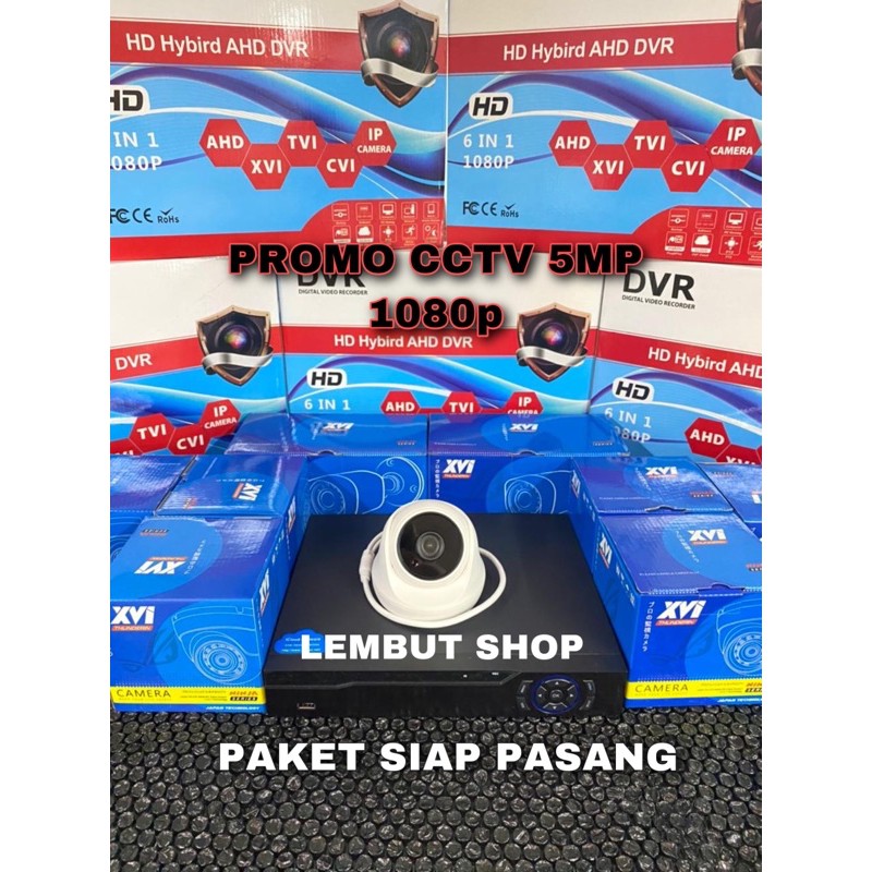 PAKET CCTV ONLINE 1080P 5MP 1 KAMERA CCTV DVR 4 CH 4 CHANNEL CAMERA 5 MP HDD HARDISK