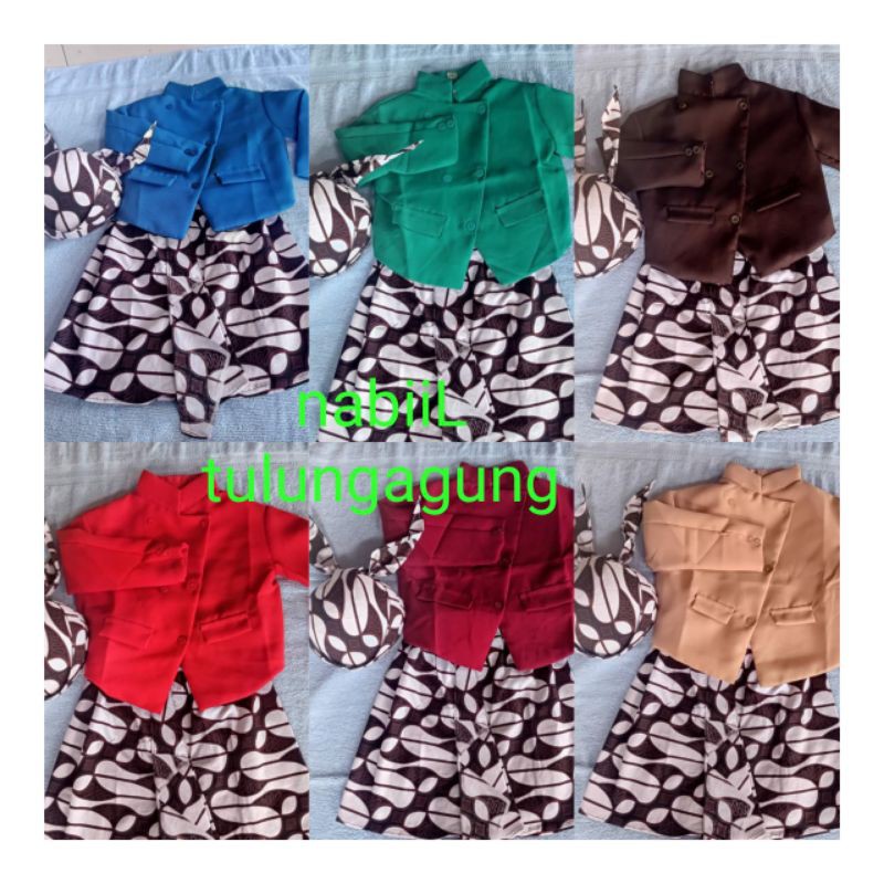 setelan beskap dalang anak bayi tedhak siten