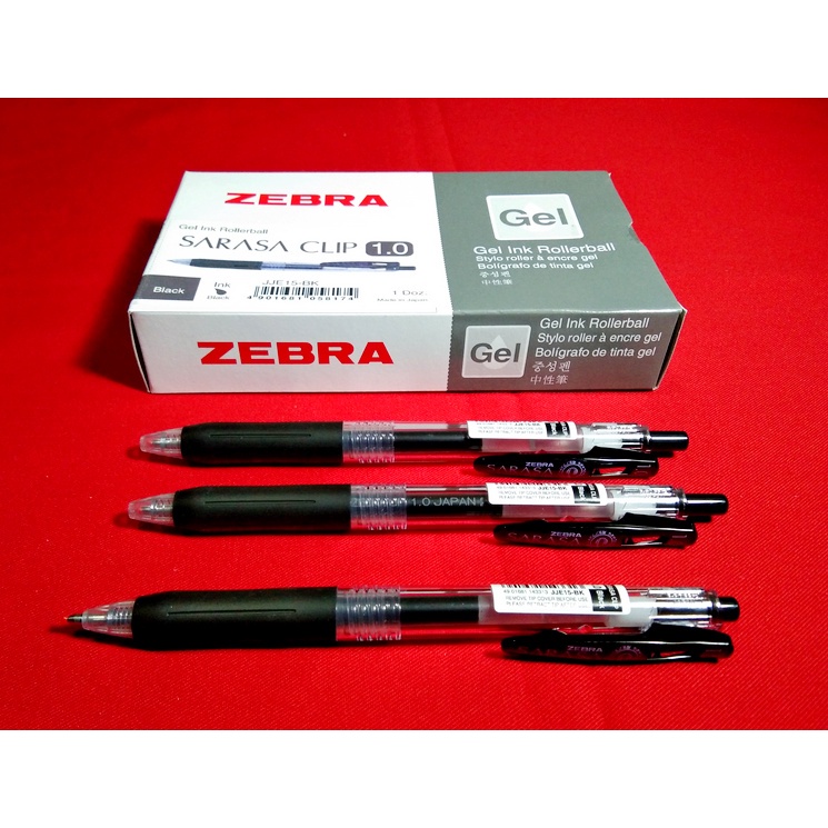 

Zebra Sarasa Clip 1.0 mm Gel Pen Hitam / Biru / Merah - 1 Pcs
