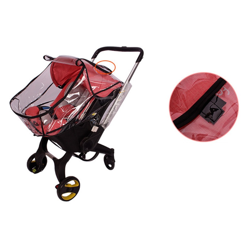 Mary Cover Pelindung Stroller Bayi Anti Air / Angin Transparan