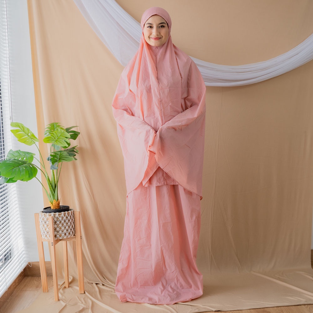 Alif Modern Wear - Mukena Mini Parasut Premium Korea Travel - Bridal Rose