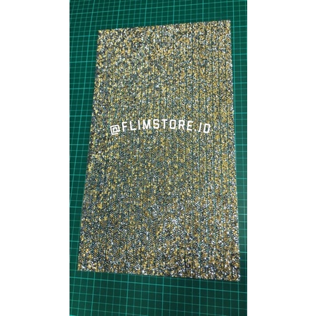 Tikar setrika Payet kristal rhinestone diamond acak gosok lembaran 22x40 cm (Aksesoris Tikar Dimond motif acak)