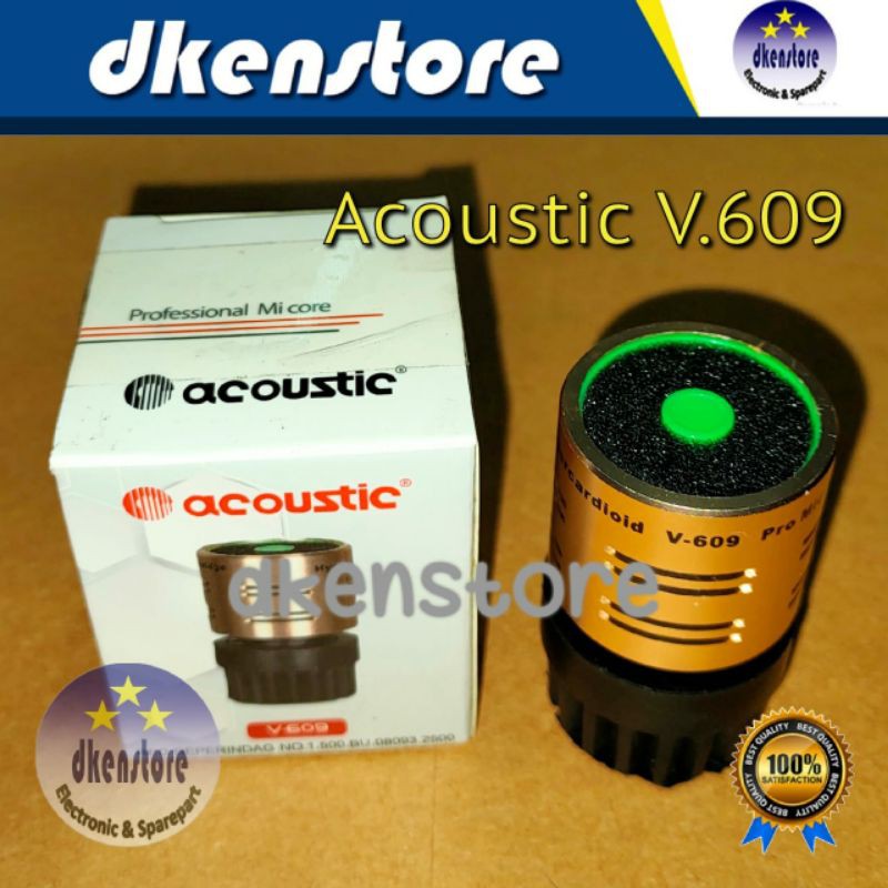 Spool Mic Acoustic V609 Sensitif buat Microphone Vocal kabel dan wireless Original