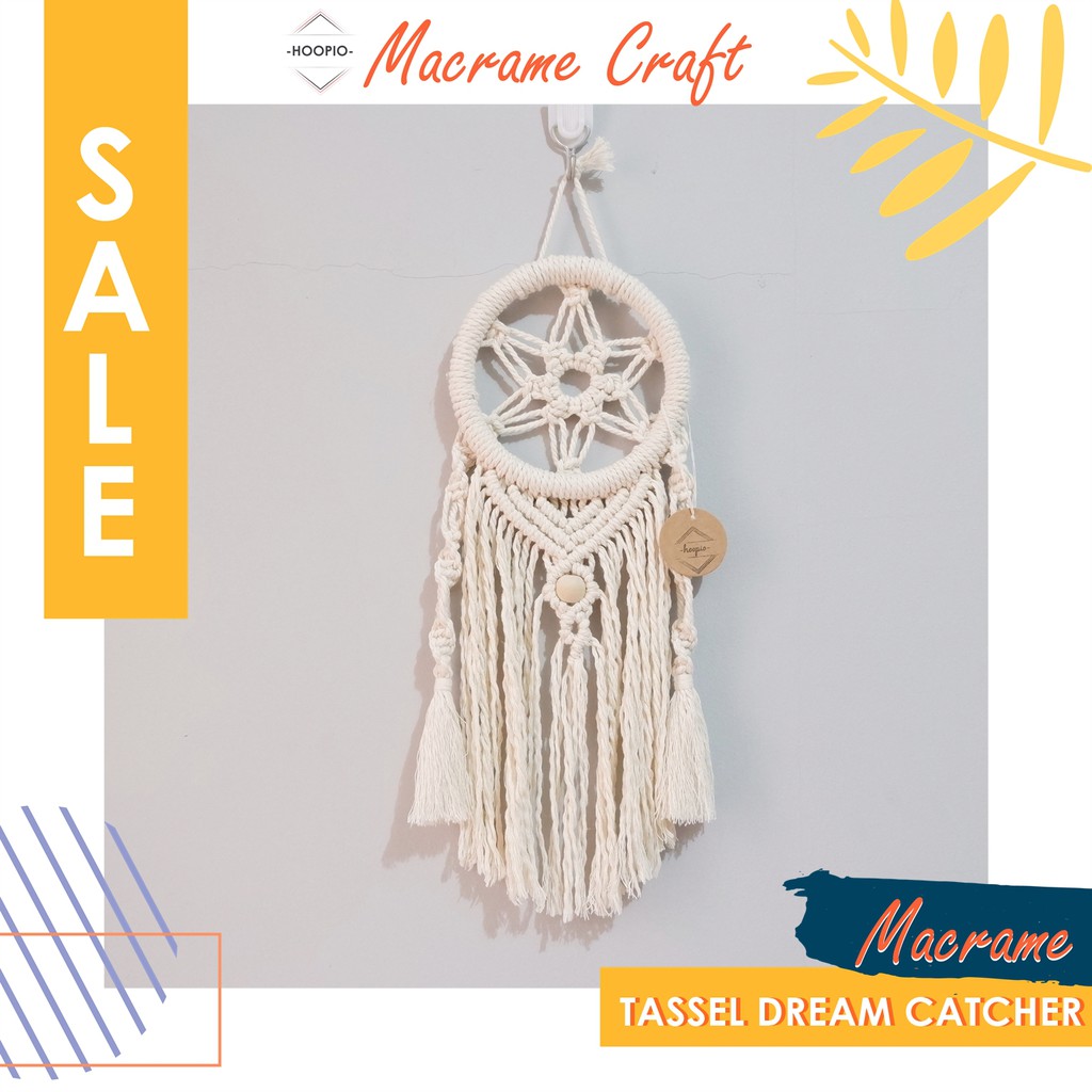 [HOOPIO] DREAM CATCHER | Macrame Tassel Dream Catcher | DEKORASI KAMAR | DEKORASI DINDING