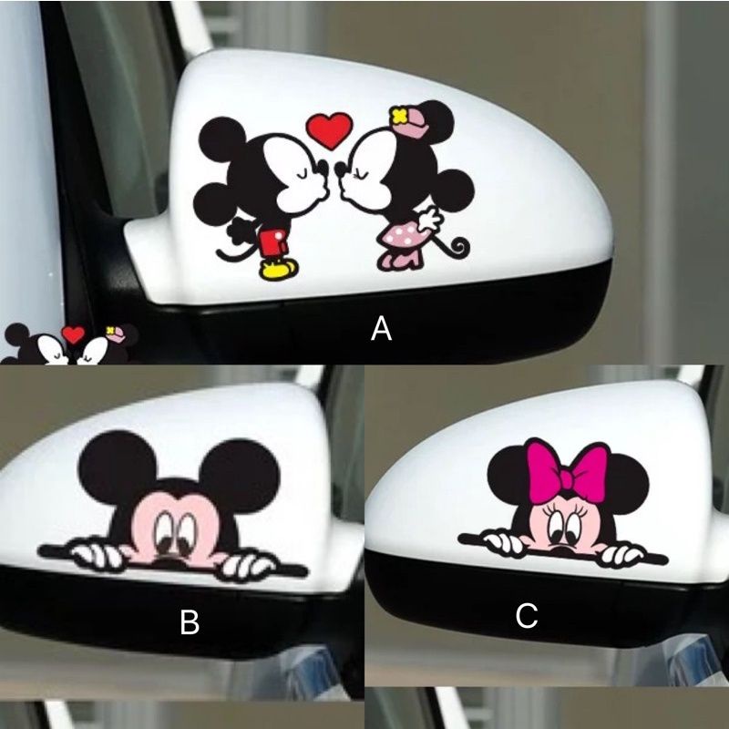 sticker mickey minnie per pcs CUTTING STICKER MOBIL MICKEY MINNIE MOUSE NGINTIP LUCU STIKER MOBIL SPION STIKER MOBIL KEREN