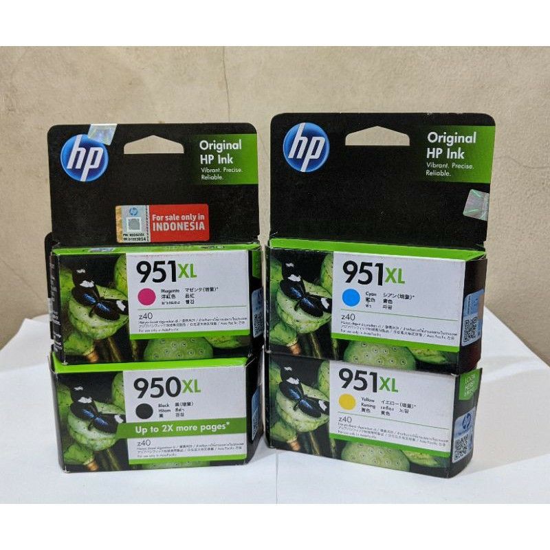 

PAKETAN TINTA PRINTER HP 951XL COLOUR 950XL BLACK CATRIDGE original