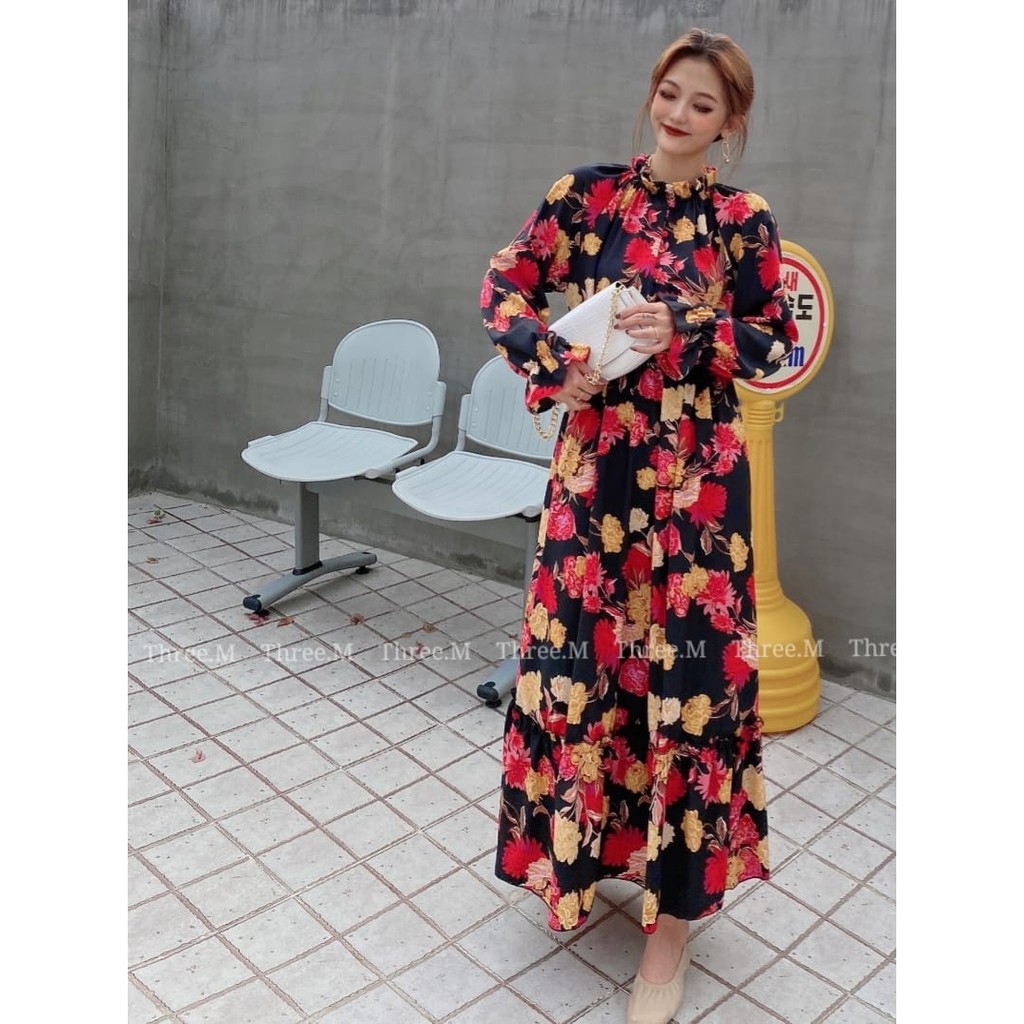 58870 DRESS BLACK SONIA MAXI GAMIS DRES PREMIUM FASHION IMPORTIR Baju  Impor GROSIR MURAH IMPORT
