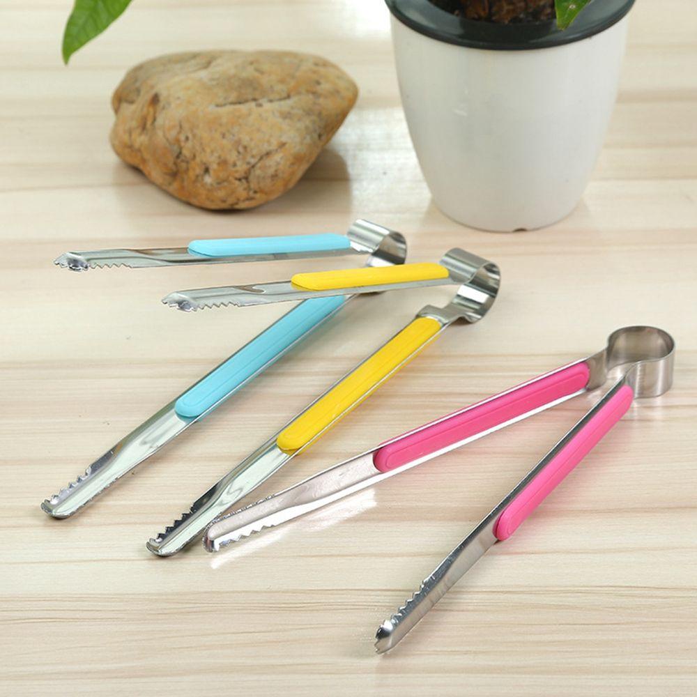 [Elegan] Penjepit BBQ Es Barbekyu Roti Bakar Salad Steel Stainless Handle Utensil Food Clip