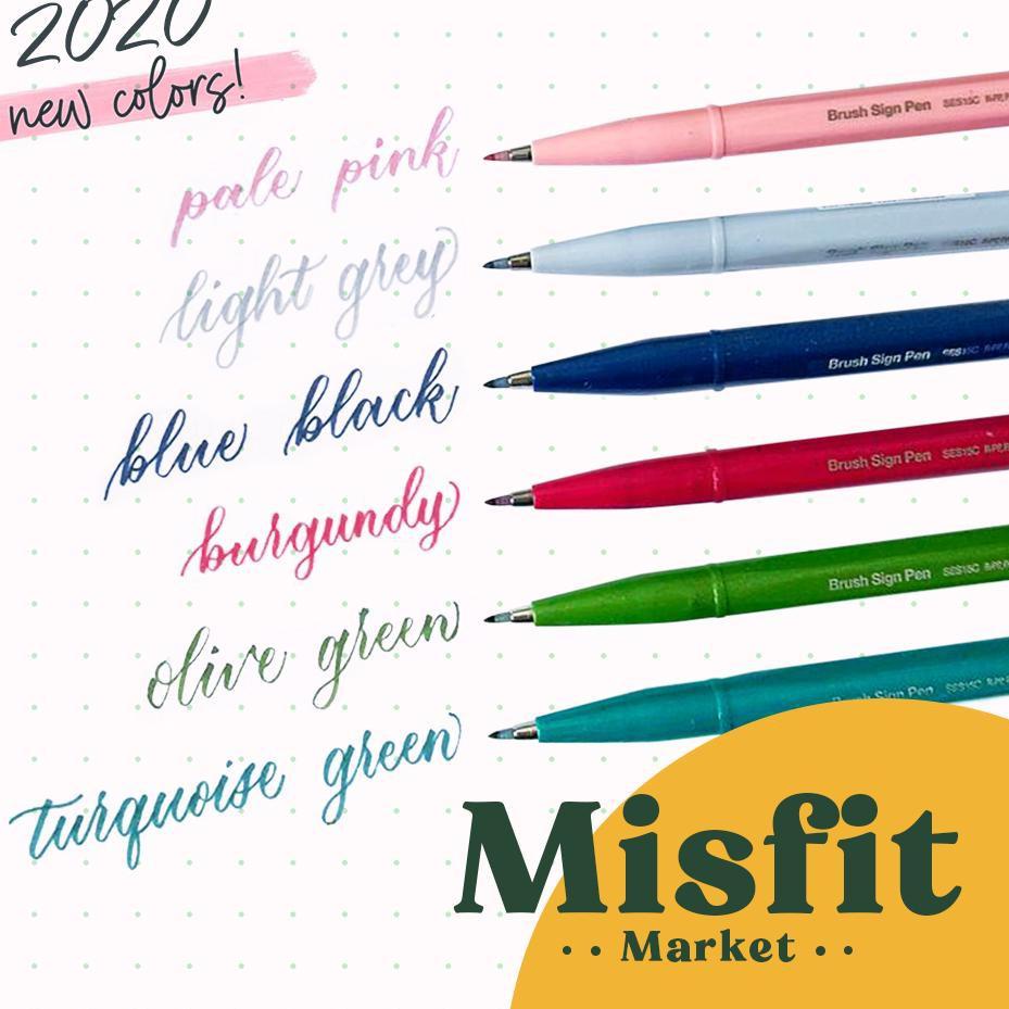 

ピ Pentel Touch Brush Sign Pen Fude Spidol Kuas SES Kaligrafi ✉