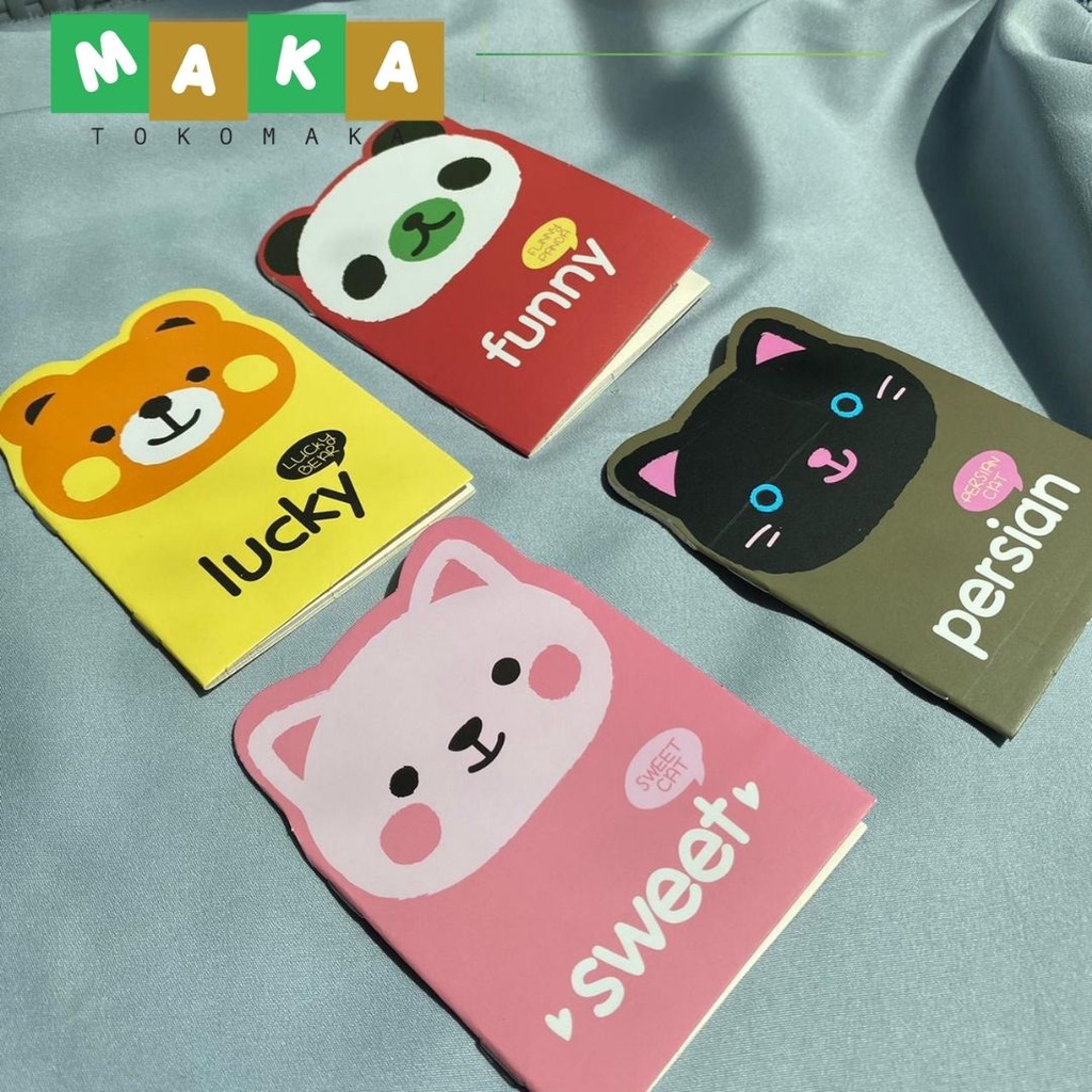 

buku note book buku kecil karakter hewan kebutuhan anak sekolah buku diary