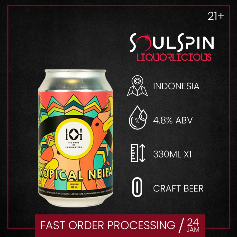 

IOI Tropical Neipa 330ml Balinese Craft Beer Bir Kriya