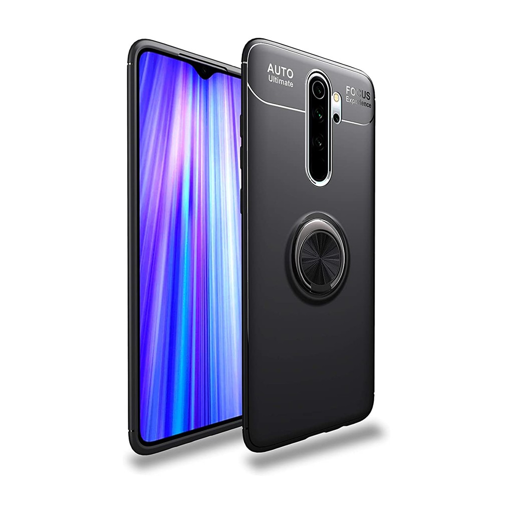 Case Autofocus Magnetic Ring For Xiaomi Redmi Note 8 Pro Invisible Case Auto Focus iRing - Hitam