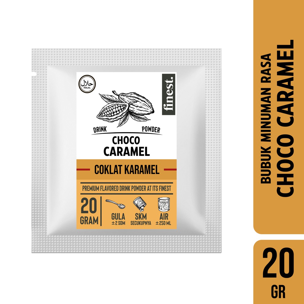 

Bubuk Minuman Rasa Choco Caramel Drink Powder Kemasan Sachet 20 Gram