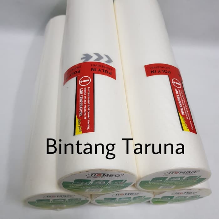 

s50d10x Plastik Laminasi Roll Hombo Laminating Film Roll Matte 32 Mic (A3) D501Cnf