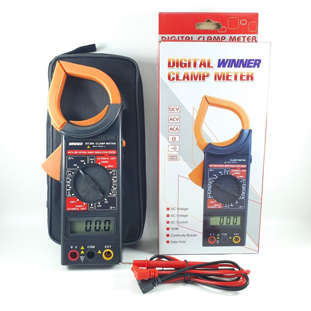 Tang Ampere Digital Winner DT266 Clamp Meter DT-266 Ukuran Besar