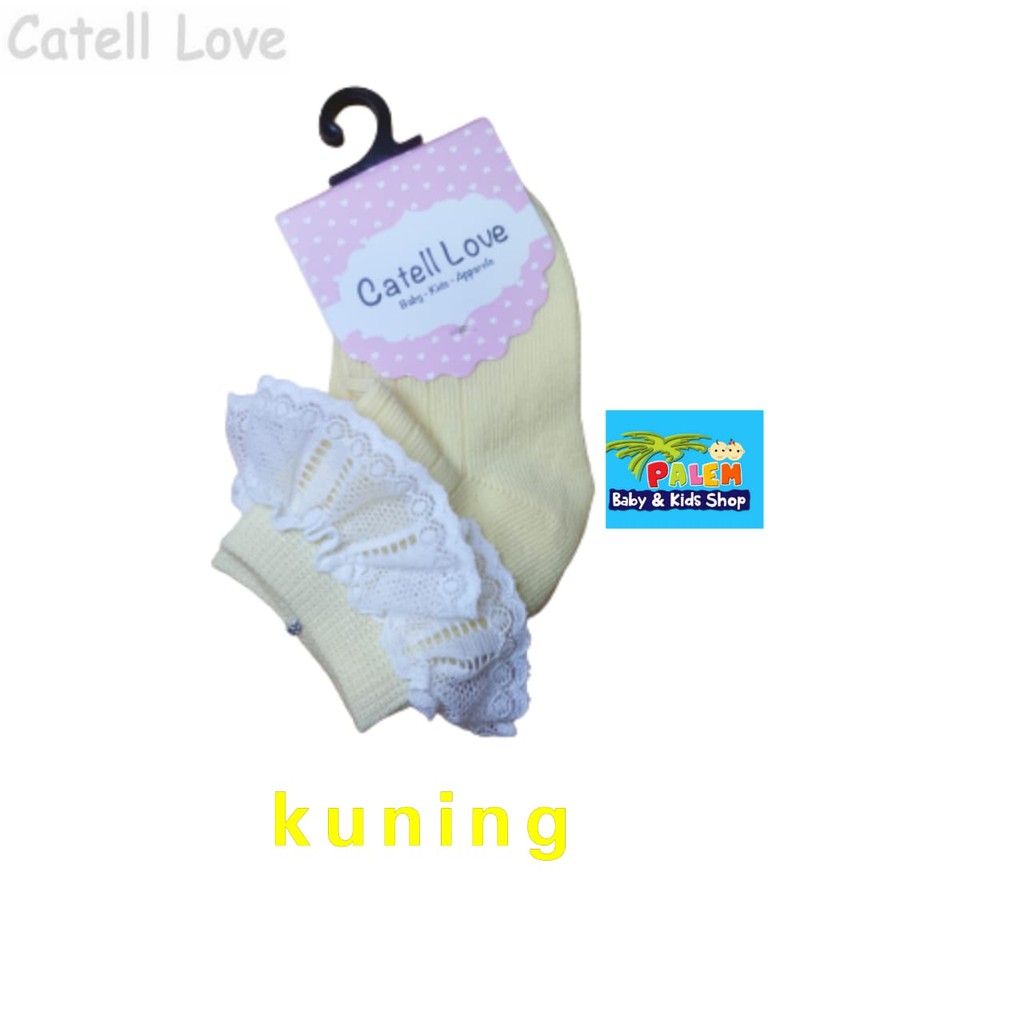 Catell Love Shock / Kaos Kaki Renda bayi perempuan NB