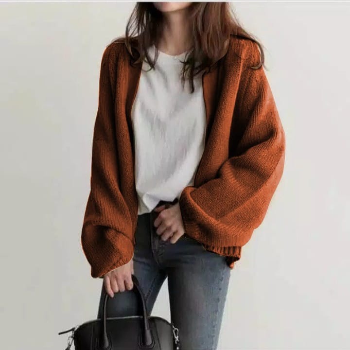 CARDIGAN AMELIA OVERSIZE KNIT CROP TEBAL CARDI KOREA ATASAN WANITA CARDY