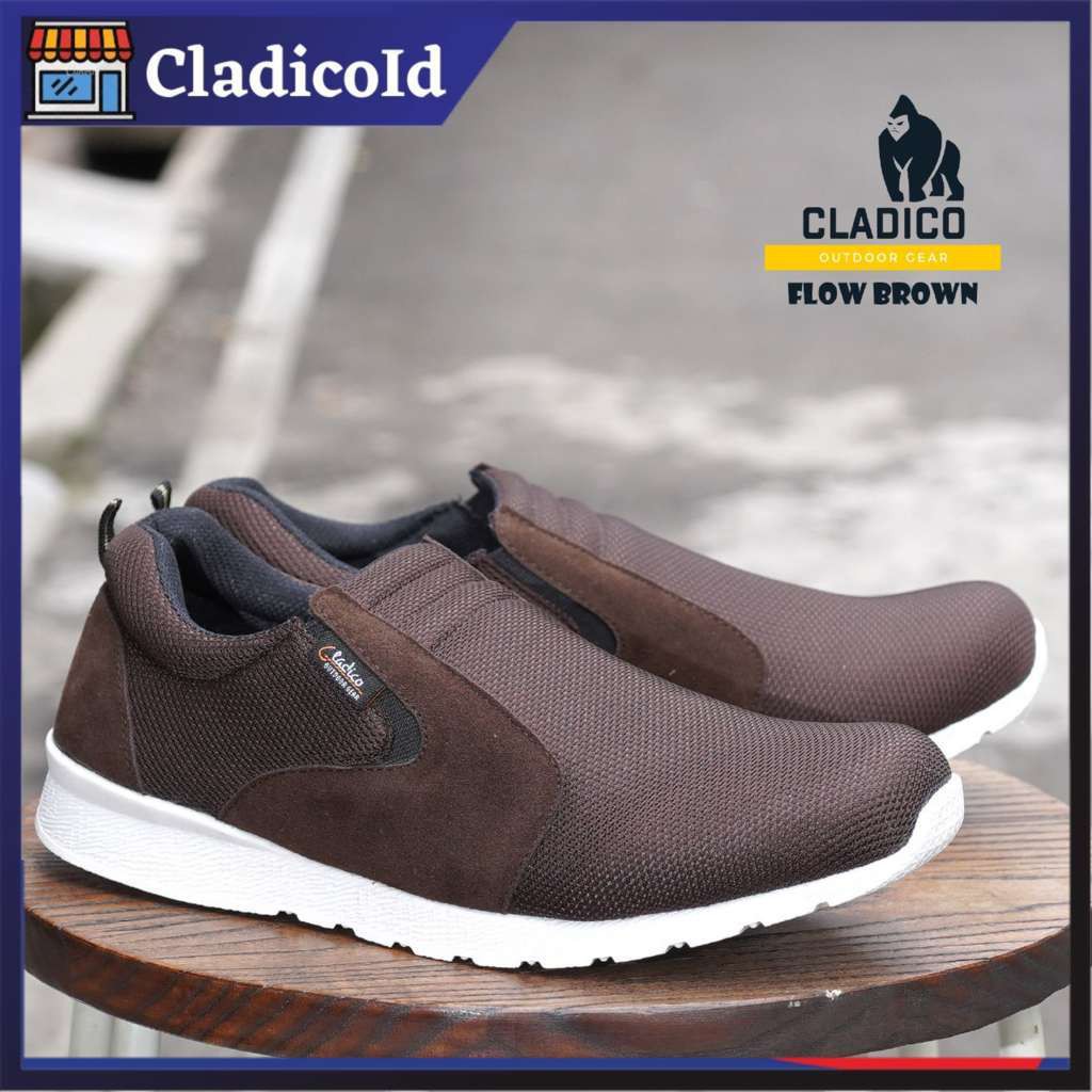 Sepatu Slip On Pria Sneaker Casual Murah Kualitas Premium Cocok Untuk Jalan-Jalan Running Olahraga Jogging Santai Cladico