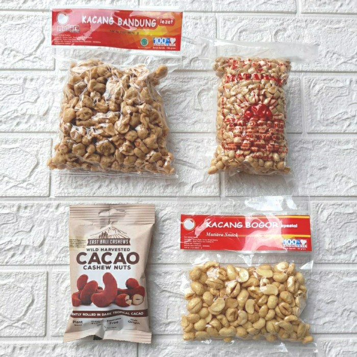 

Snack Aneka Kacang Lokal Khas Indonesia (Bogor Bali Bandung) Gurih