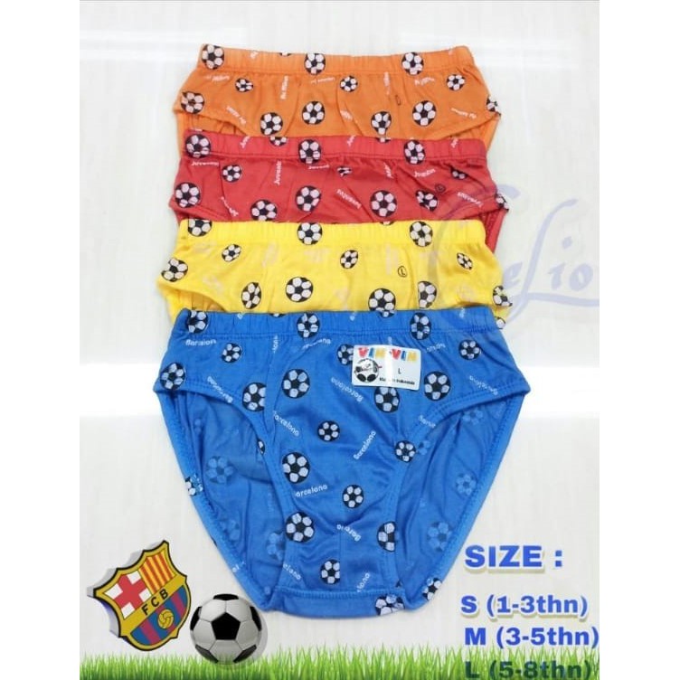 6 PCS Celana dalam anak laki laki motif Bola - CD anak Balita Pria - Celana Dalam Balita