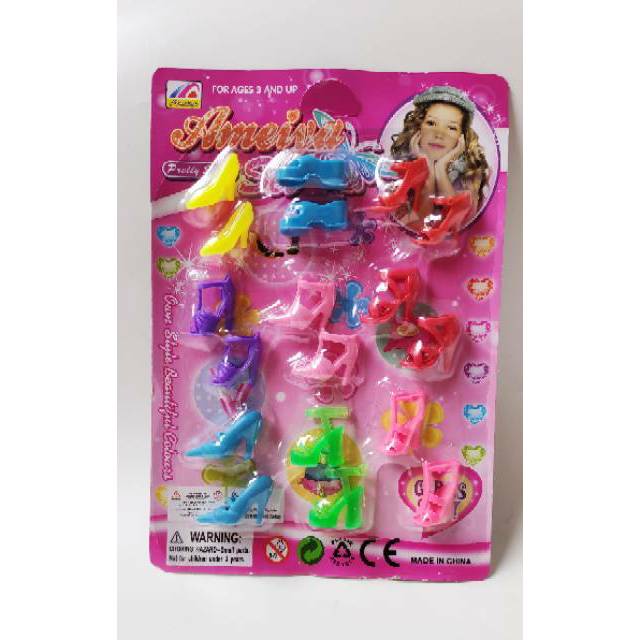 Set Sepatu Barbie  Mainan Barbie  12 Pasang Model Murah 