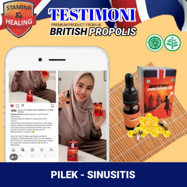 OBAT BATUK - SINUSITIS - DADA SAKIT OBAT HERBAL BRITISH PROPOLIS
