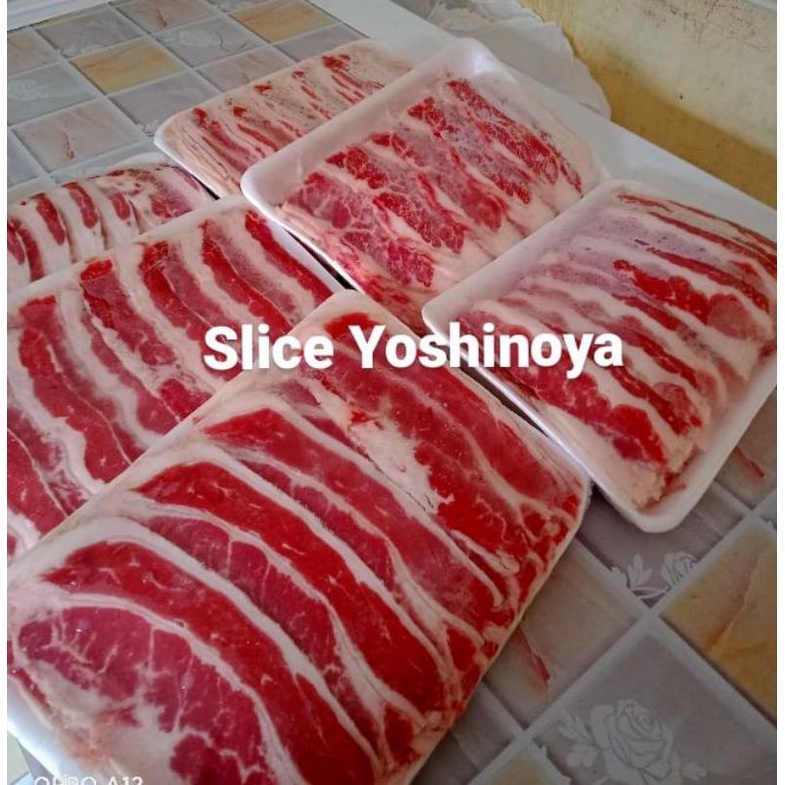 BEEF SLICE  YOSHINOYA/ SHORTPLATE DAGING SAPI SLICE  500 GRAM