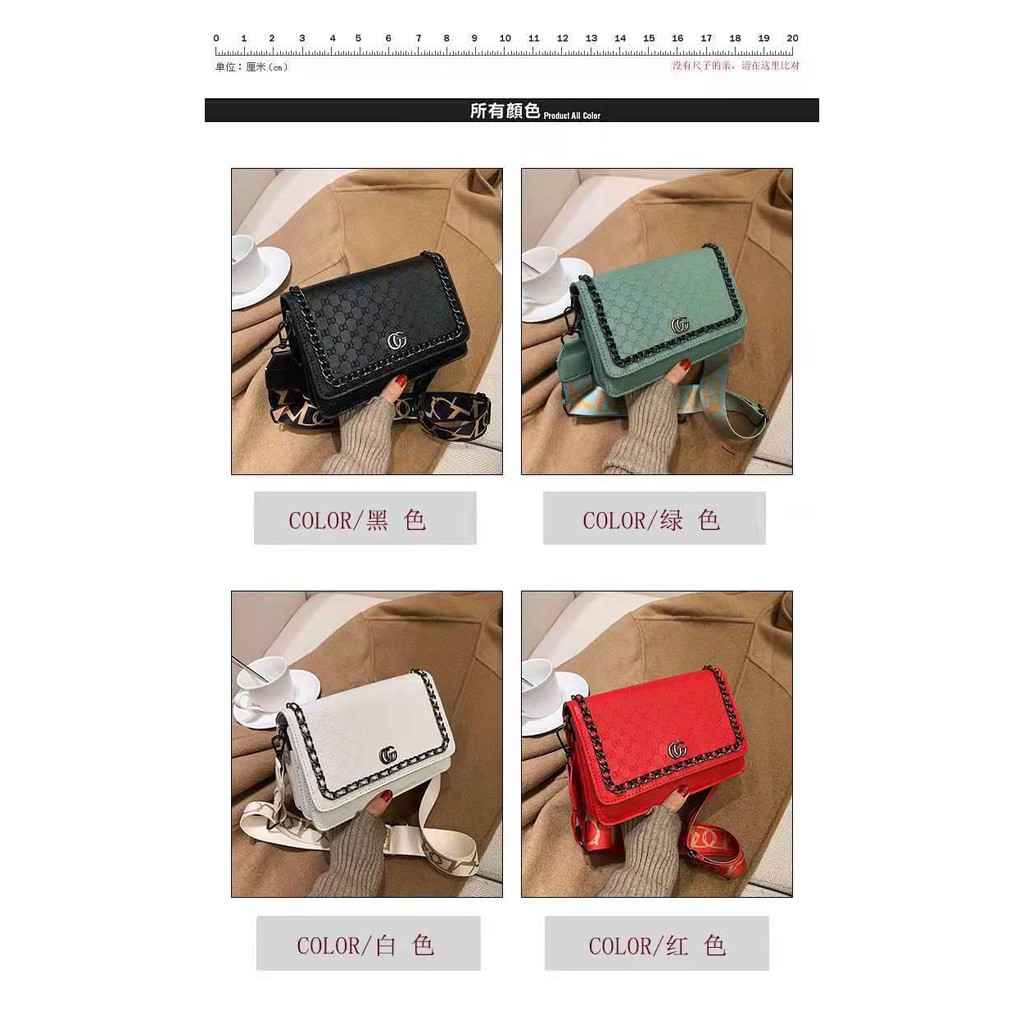 BJ15589 - BLACK/GREEN/RED/WHITE - TAS WANITA FASHION IMPORT MODIS ELEGAN TERMURAH TERLARIS TERBARU BAGSTORE JAKARTA TAS BATAM ELJ5589