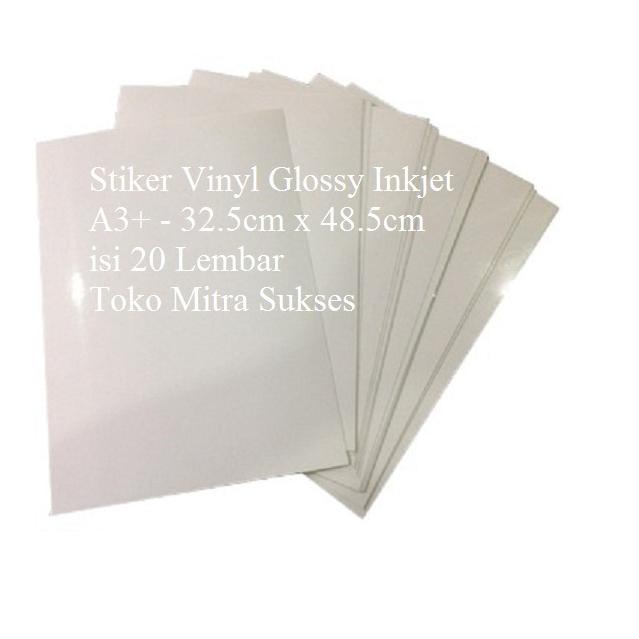

Promo - Stiker Vinyl Glossy Inkjet A3+ - 32.5cm x 48.5cm .,