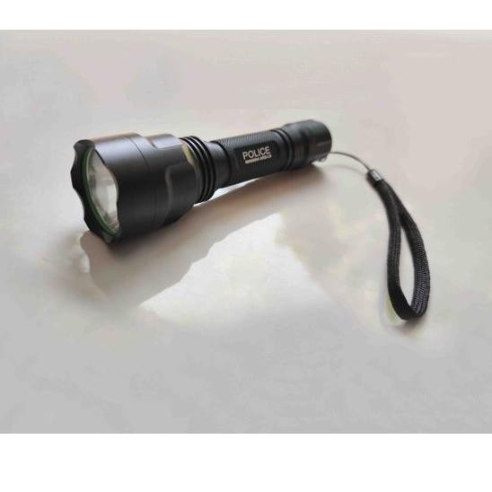 New Senter Police Swat LED Kuning Flashlight Tactical Outdoor Lampu Senter Perlengkapan Camping Gunu