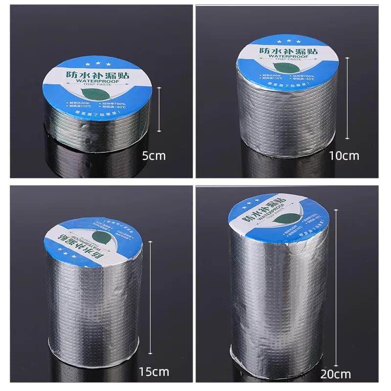 UKURAN 20cm x 500cm lakban anti bocor anti air aluminium foil 20 cm lakban anti bocor waterproof isolasi anti bocor penambal atap bocor tambal atap bocor seng bocor atap bocor rembes dinding retak lakban perekat anti bocor genteng ember pipa westapel