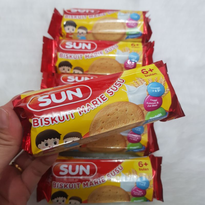 Sun Biskuit Marie Susu 6 Bulan / Biskuit Bayi / Camilan MPASI