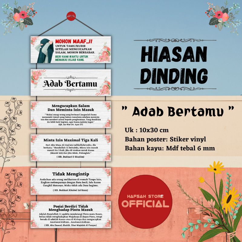 Hiasan Dinding "Adab Bertamu"