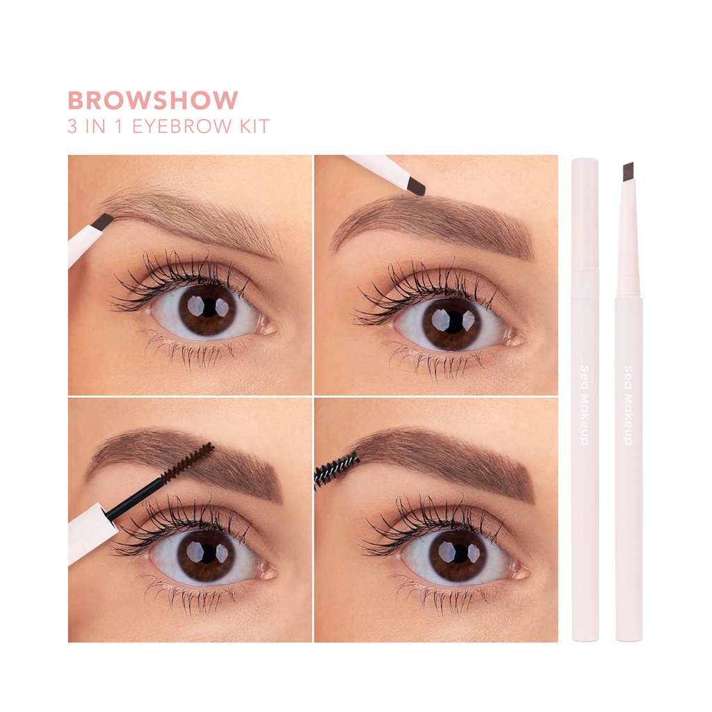 (BPOM) SEA MAKE UP Browshow Eyebrow Trio Kit