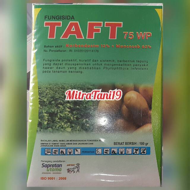 FUNGISIDA TAFT 75 WP 100 GRAM - PAK TANI